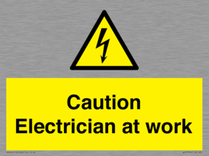 Caution Electrician at work